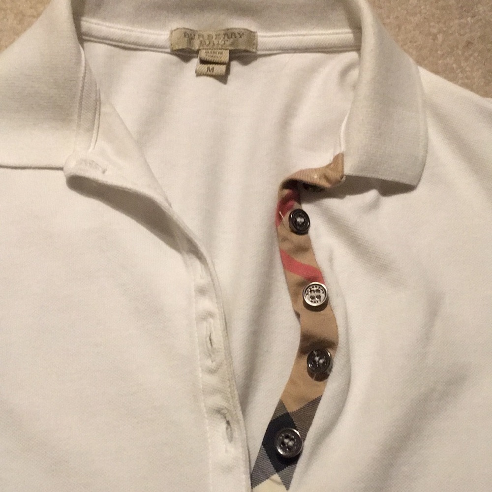 Burberry ruffle sleeve polo